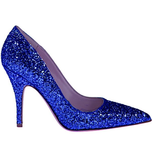 Sporvogn sløjfe Tigge Women's Sparkly Glitter Heels Pointed Toe Pumps Shoes - Royal Blue –  Glitter Shoe Co