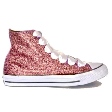 metallic converse rose gold