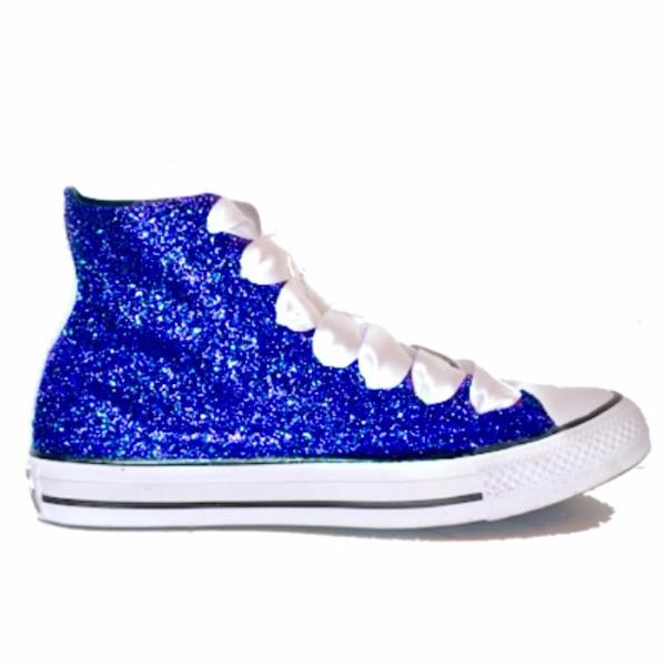 converse blue sparkle shoes
