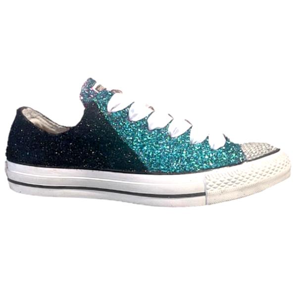 teal glitter shoes