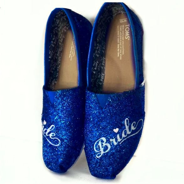 royal blue slip on shoes