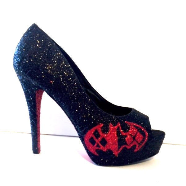 red bottom glitter heels