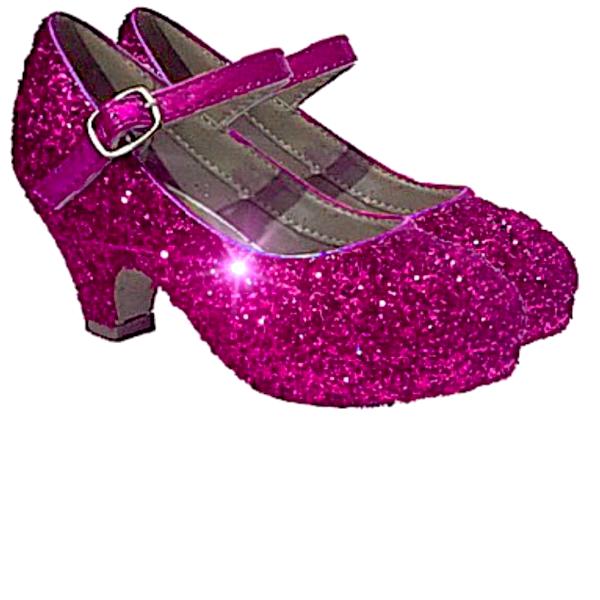 fuchsia glitter shoes