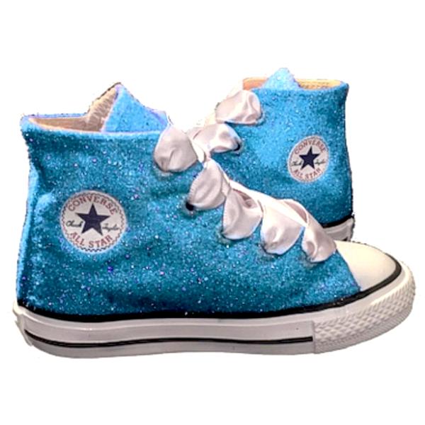 girls blue sparkle shoes