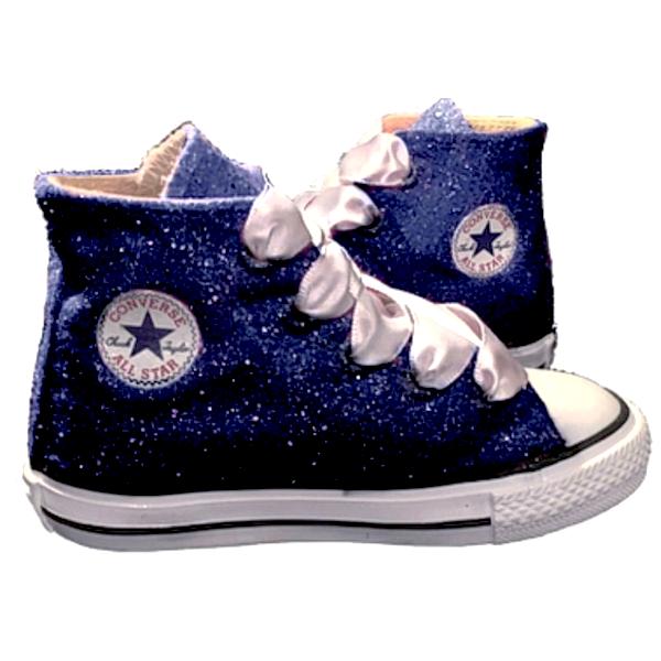 navy bling shoes