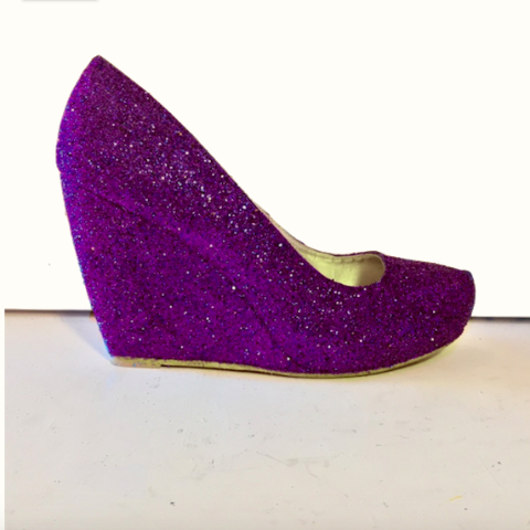 purple wedding wedges