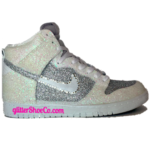 pink sparkly nike shoes