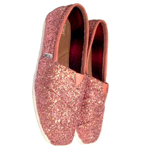 gold toms shoes glitter