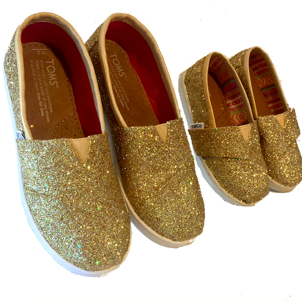 gold glitter flats for toddlers