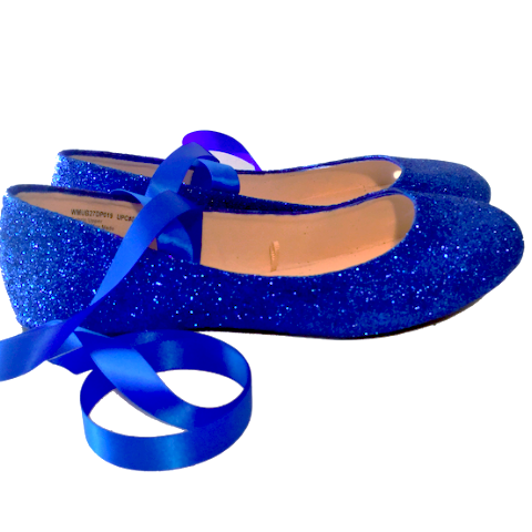 royal blue ballet shoes