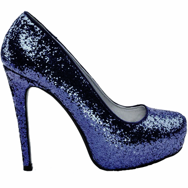 sparkly navy blue shoes
