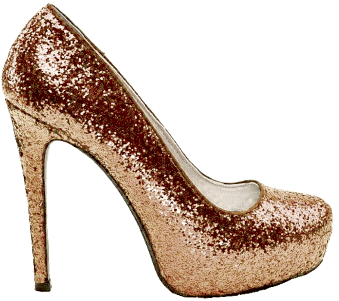 bronze high heel shoes