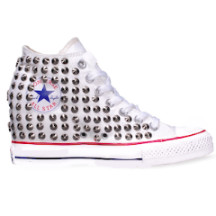 silver studded sneakers