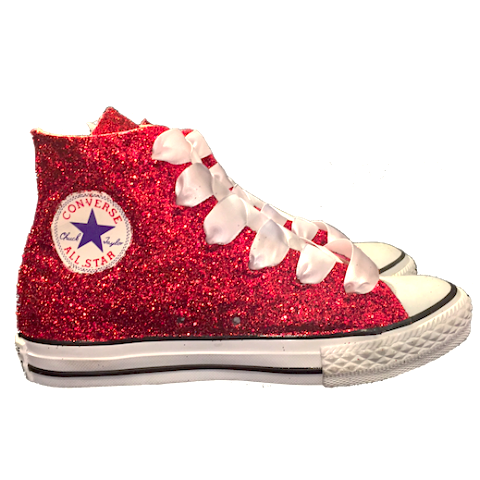 kids red sparkle shoes