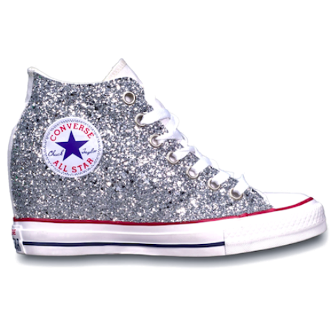 silver glitter converse womens