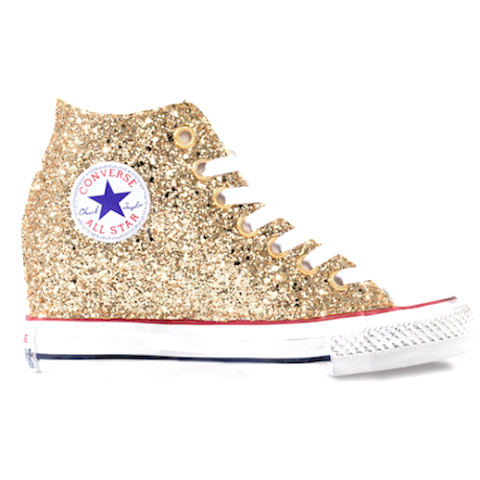 converse glitter gold