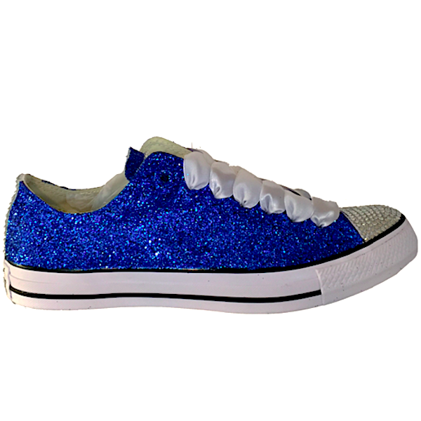 Sparkly Blue Glitter Converse All Stars 