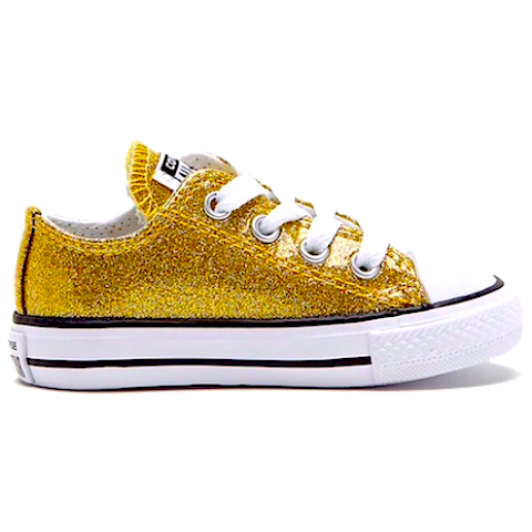 gold glitter kids shoes