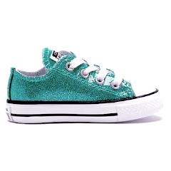 Kids Glitter Converse All Stars Mint Mermaid Green Bling Little Girls –  Glitter Shoe Co