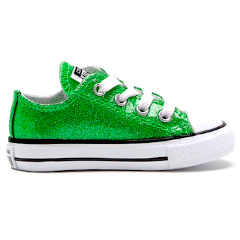 girls green glitter shoes