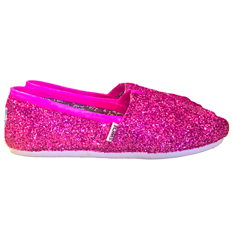 women's glitter slip on shoes