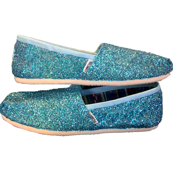 blue glitter shoes womens
