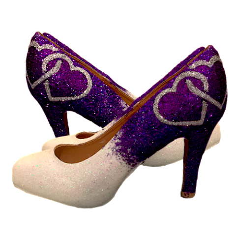 plum colored high heels