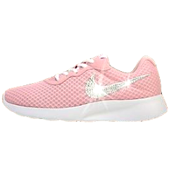 pink white nike shoes