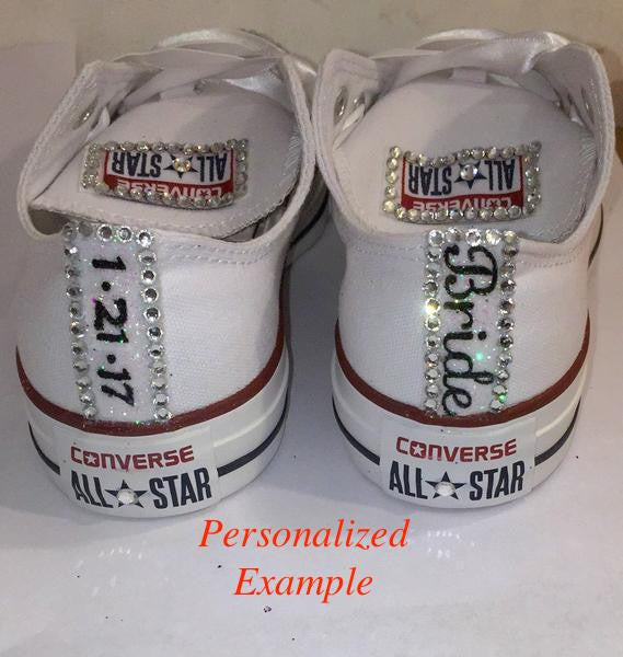 red bedazzled converse