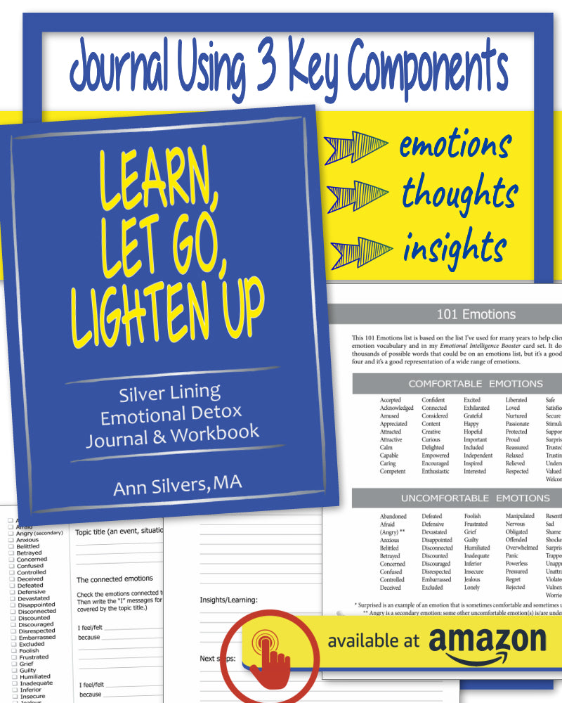 Learn, Let Go, Lighten Up: Silver Lining Emotional Detox Journal & Workbook, journaling prompts