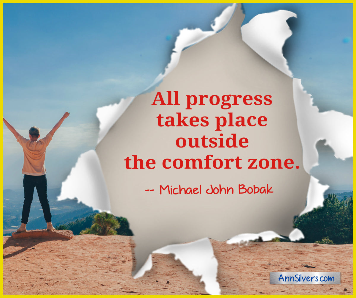 10 daily short positive inspirational motivational quotes and sayings about success. comfort zone quote Michael John Bobak