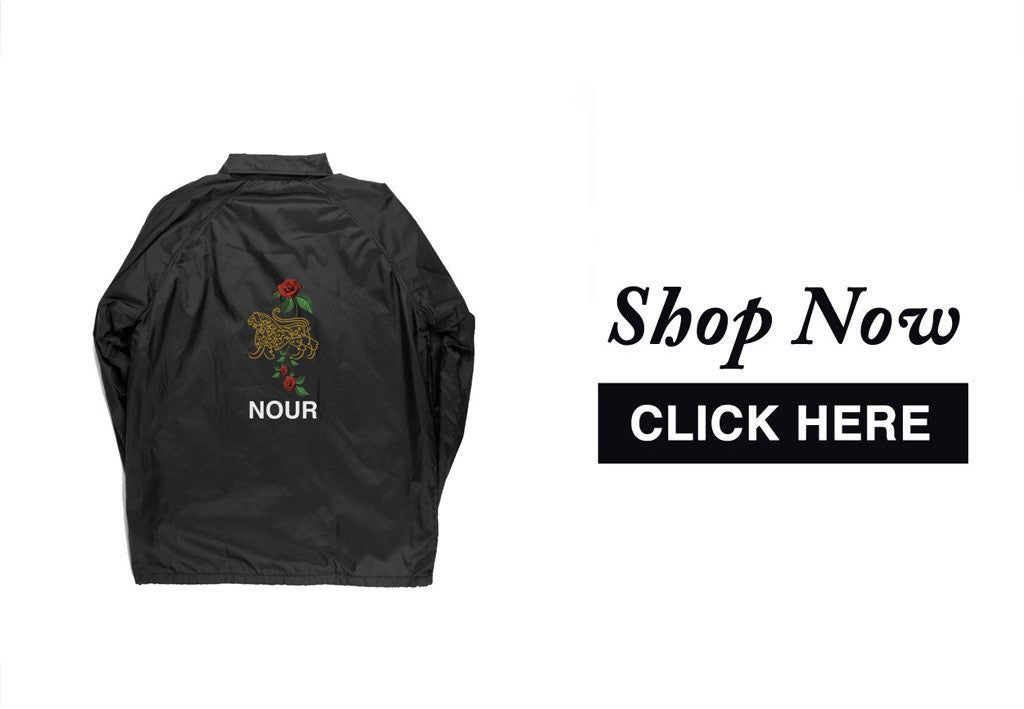 lion of allah embroidery coach jacket by nour