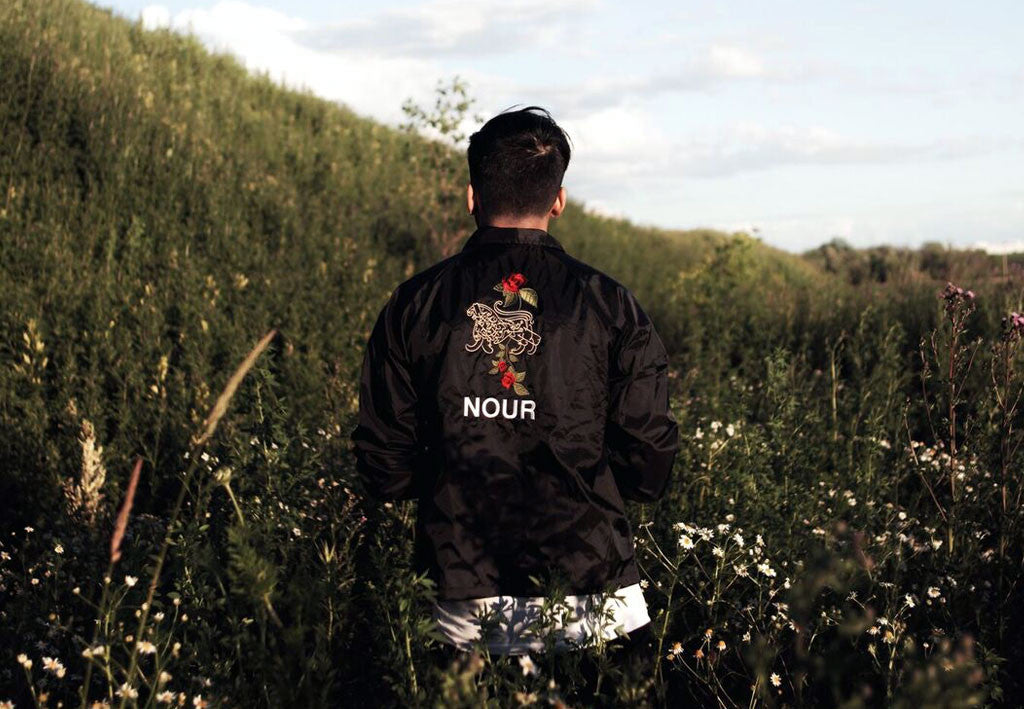 lion of allah embroidery coach jacket by nour