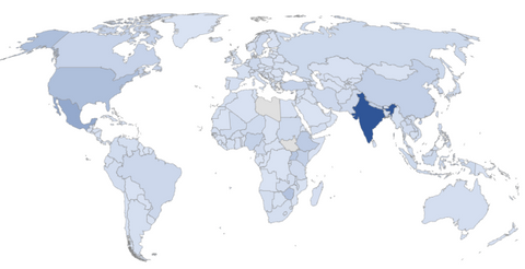 Svalbard Global Seed Vault seed deposits by country