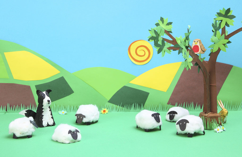 Make your own sheep using recycled egg cartons and cotton wool
