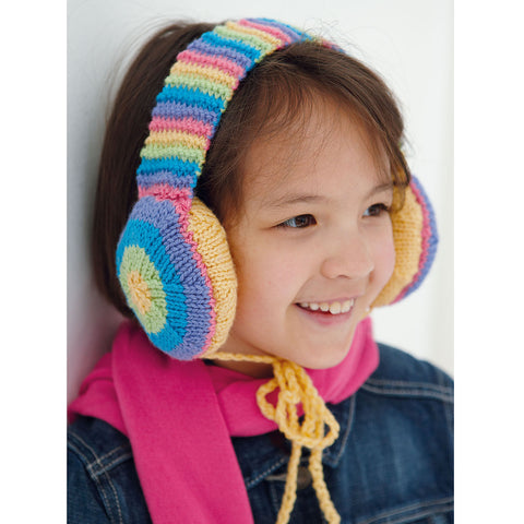 Knitting for Children colourful earmuffs