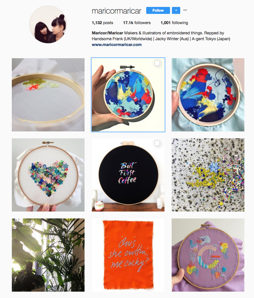Maricor Maricar Embroidery Instagram Feed