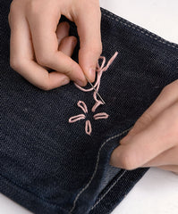 embroidered jeans step 1