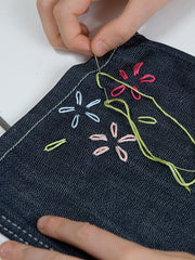 embroidered jeans step 2