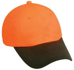 Low Profile Blaze Orange Hat with Waxed Visor