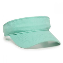 Garment Washed Cotton Twill Visor in Mint