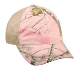 Realtree APC Pink with Khaki Mesh Back camo hat