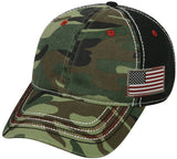 Generic Camo with Black Back and USA Flag Patch