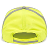 Back of Reflective Cap in Safety Yellow