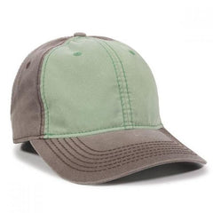 Pigment Dyed Cotton Twill Hat in Mint/Charcoal