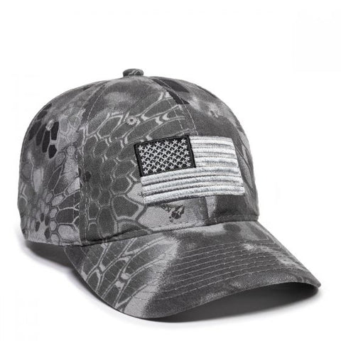 Camo hat with USA Flag