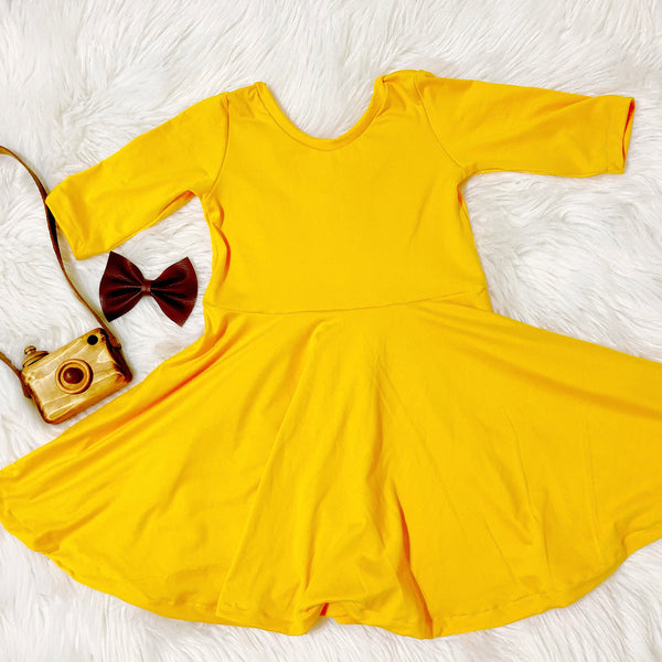 yellow gown for kids