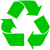 Geopetric green recycle logo