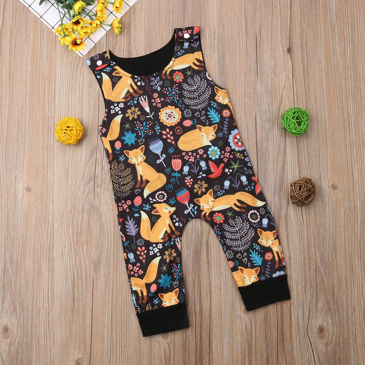 fox print baby clothes