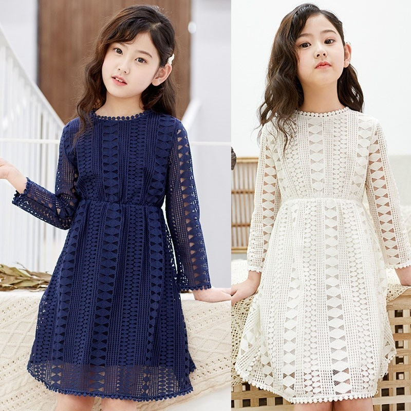 blue and white dress for kids